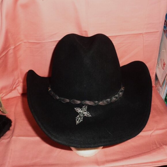 RARE AUTHENTIC SCALA WESTERN HAT DORFMAN COMPANY-EXCELLENT VINTAGE WITH BRAID - Picture 6 of 8
